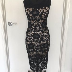 Black Lace Midi Dress